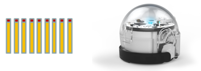 Streichhölzer und ein Roboter